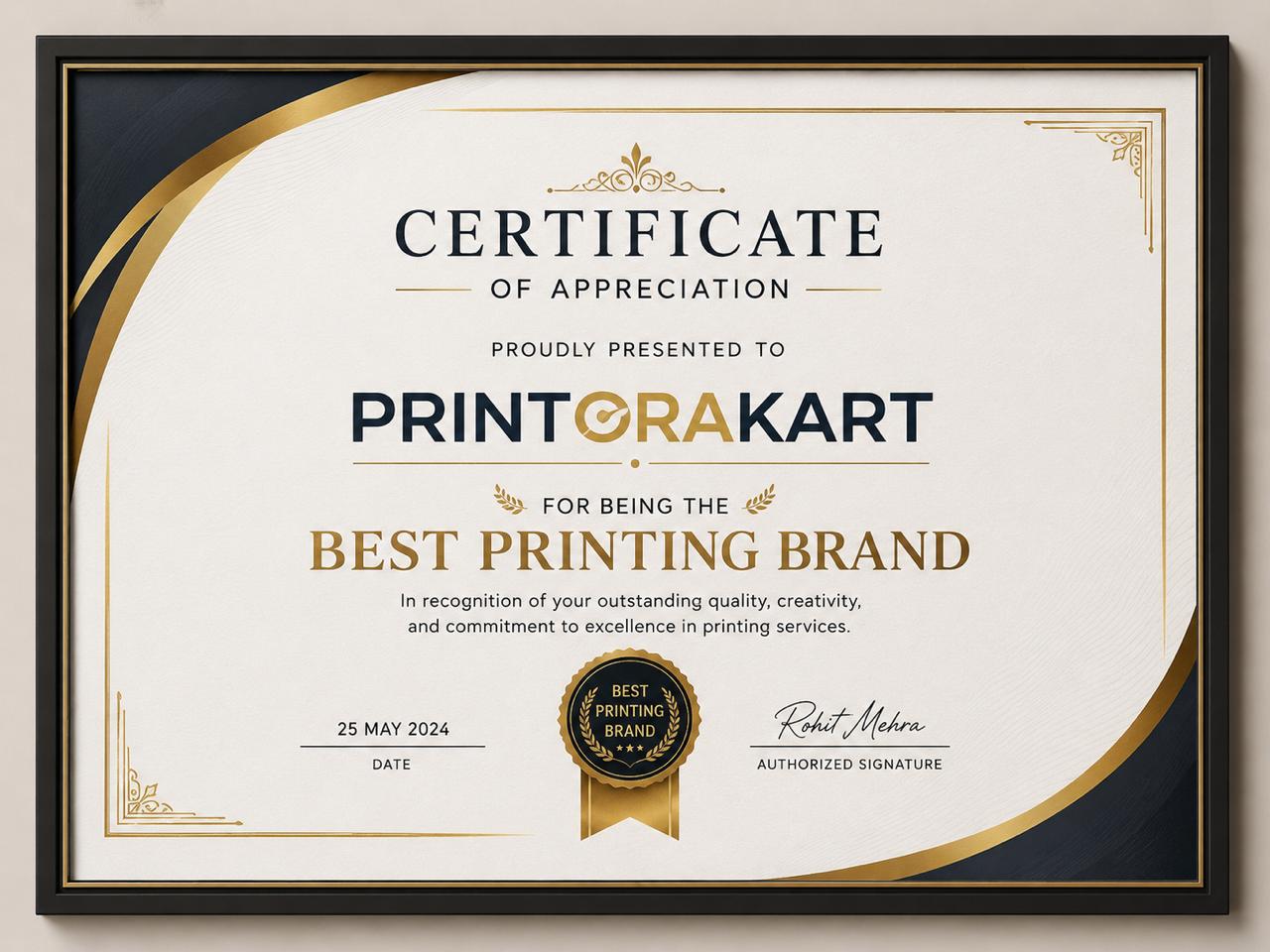 Premium certificate and award printing