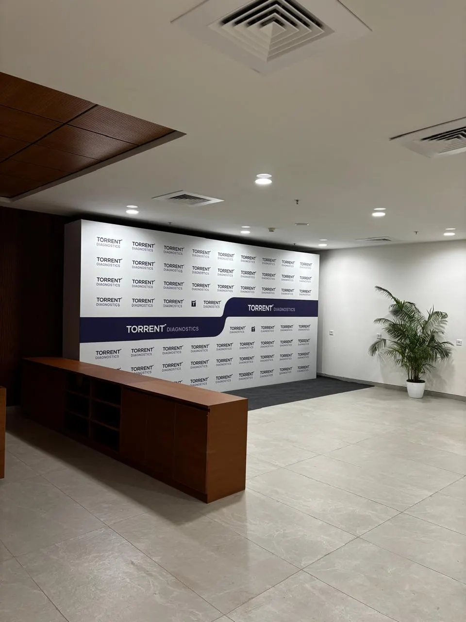Office reception logo wall branding in Mumbai